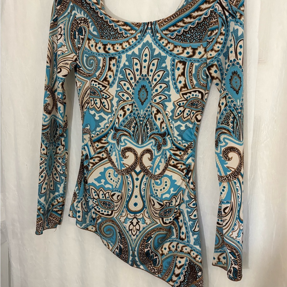 Maurices Blue and Brown Paisley Top - Picture 3 of 5